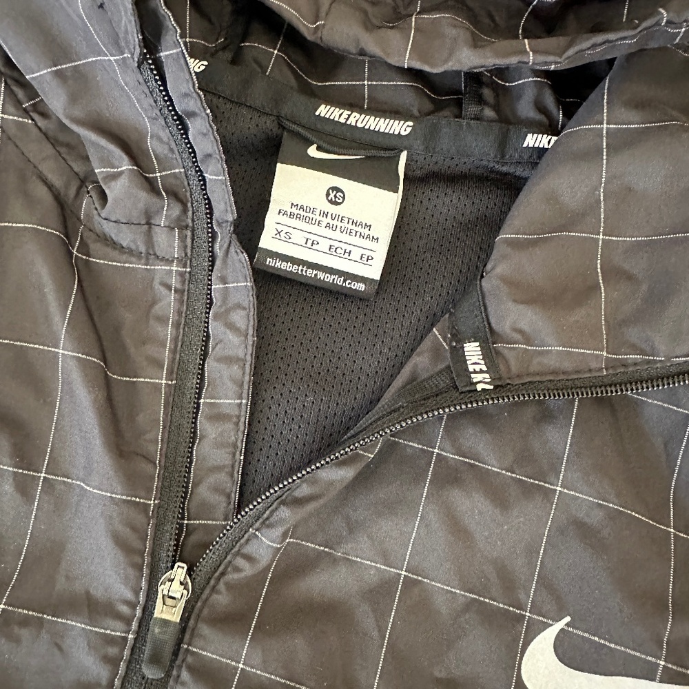 Men's XS Nike Running jacket zip up black